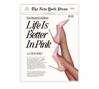 YAXZLWR Retro Pink News Poster,Coquette Room Decor,Pink Trendy Preppy New York Wall Art Prints,70s Canvas Room Decor Aesthetic Bedroom Apartment for Cool Girl Room Home Dorm 08x12 in Unframed