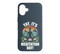 Yay, It's Meditation Day Product for Meditator | Meditation Case for iPhone 16 Plus