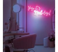 Yay It's Nail Day Neon Sign for Beauty Salon Custom LED Night Light Wall Nails Salon Beauty Room