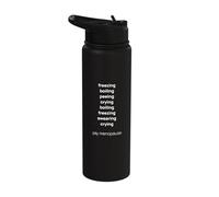 Yay Menopause Hot Flash Boiling Freezing Cry Funny Sarcasm Stainless Steel Insulated Water Bottle