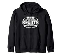 Yay Sports Do the Thing Win the Points Funny Vintage Zip Hoodie