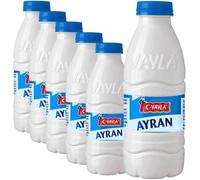 Yaya Ayran Yogurt Drink - Refreshing, Lightly Salted, Ready to Drink | Origin Turkey | Traditional Fermented Dairy Beverage - Net Weight 250 ml, 6 Bottles