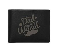 YaYa Cafe Best Dad in The World Men's Leather Wallet - President Black Fathers Day, President Black