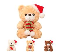 yayafunfun 1Pc Christmas Teddy Bear Plush Toy, 23cm Cute Stuffed Doll, Christmas Teddy Plushies, Cuddly Toys for Home Decor - Yellow