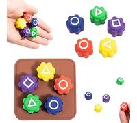 yayafunfun Gonggi Korean Game,6Pcs Gonggi Game Set,Weighted Gonggi Stones,Gonggi Konggi Korean Jacks Stone Catching Game,Fun Traditional Korean Gong Gi Game for Kids Adults Family Travel Games