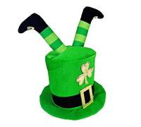 yayafunfun Irish Hat Cute with Two Legs,St Patricks' Day Paddy's Day Hat Accessories,Deluxe Leprechaun TopCostume Headwear Velvet Hats,Irish Fancy Dress Costume Accessory Cosplay for Men and Women