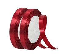 yayafunfun Nastro di Raso 10mm Vino Rosso, 44 Metri Nastro Doppio Raso per Artigianato, Natale, Decorazioni, Confezioni Regalo, Feste di Compleanno, Matrimoni, Bomboniere ?