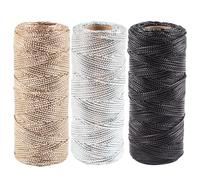 Yayatty 1.5mm Metallic String Decorative Metallic Bakers Twine Metallic Thread Rope for Craft Jewelry Making DIY Christmas Ornament Hanging Decoration, 3 Color A, 330 Yard