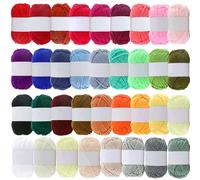 Yayatty 35x15g Acrylic Mini Skeins, 1200 Yards of Soft Yarn for Crocheting and Knitting Craft Projects, Assorted Starter Kit Bulk for Colorful Crafts