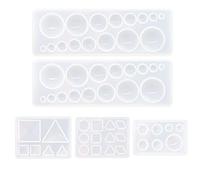 Yayatty Geometry Silicone Molds for Resin Casting, Cabochon Gem Silicone Molds Triangle Hexagon Mould for Resin Epoxy for Earring Pendant Necklace Jewelry Making