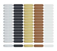 Yayatty Handmade PU Leather Tags with Holes, Blank Leather Label Small Crochet Tag for Personalized Handmade Clothing DIY, Bags Shoes Hat Crafts Jeans, 75 PCS Blank