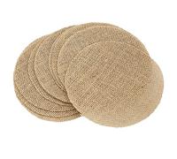 Yayatty Natural Jute Burlap Table Placemats Pack of 10 for Dining Table Bedside Table Living Room Indoor Outdoor