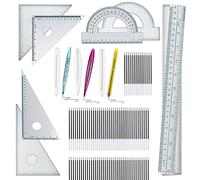 Yayatty Resin Pen Molds and Ruler Silicone Resin Molds Set, 3 Style Ballpoint Pen Molds for Epoxy Resin with Ballpoint Refill Pens, 4 Style Ruler Silicone Casting Molds for DIY Craft