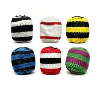 YAYAYOUNG Hacky Balls Sack Footbag Set, Random Colors Professional Sand Filled Footbag, Durable Juggling Kick Sack for Outdoor Games, Party & Skill Training, 6 Pack