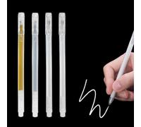 YAYNO Pack of 3 White Gel Pens for Highlights 0.5 mm Line Width Gold Silver Waterproof White Pen Gel Pens White Traschfast Drying Gel Pen White Set for Drawings Highlighting Writing