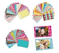 YAYNO Pack of 60 Film Photo Frame Stickers 9 x 6 cm Film Colourful Sticker Mini Picture Frame Sticker Film Frame Decorative Sticker Compatible with Fujifilm Instax Mini 9/8/7S/70/26/50S/90 Camera Film