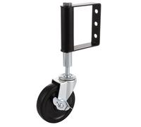 YAYODS 100MM Gate Wheel, Heavy Duty Castor Wheels for Wooden Gates & Fences, Spring Loaded Castor Wheels, 360 Swivel, 125KG Capacity