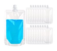 YAYODS 100Pcs Clear Drink Pouches, 250ml Drinks Pouches for Festivals, Reusable Liquid Pouches, Leak Proof Juice Liquid, Reusable Drink Bags, Hip Flask for Parties, Picnic, Travel, Sports