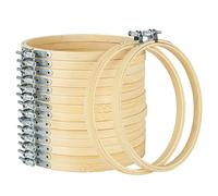 YAYODS 20 Pack 6 Inch Embroidery Hoops, Wood Cross Stitch Hoop Ring , 15CM Adjustable Wood Embroidery Circle Rings for DIY Art, Craft, Handy Sewing, Embroidery Accessories