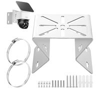 YAYODS 2pcs Metal Corner Wall Mount Brackets for PTZ Camera, Compatible with Eufy SoloCam S340 & Ring Cameras, Silver Camera Mounts for Exterior Corners