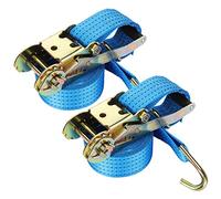 YAYODS 2PCS Ratchet Straps with Hooks, Heavy Duty Ratchet Tie Down Straps, 5cm x 6m, 5000kg Break Strength for Motorcycle, Trucks, Trailer, Cargo