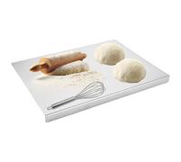 YAYODS 304 Stainless Steel Cutting Chopping Board, Heavy Duty Metal Chopping Board for Meat Cheese Vegetable Fruit, Kitchens Chopping Boards for Pastry Board(30 x 40 cm)