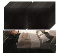 YAYODS 40 Pack Black Self Adhesive Floor Tile Vinyl Flooring, 30x30cm Flooring Stickers, Waterproof Peel and Stick Floor Tile for Kitchen Bathroom Living Room Anti Slip