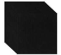 YAYODS 50Pcs Self-Adhesive Black Carpet Tiles, 30 x 30cm Anti-Slip Durable Square Flooring, Easy Peel and Stick Carpet for Office, Living Room, Bedroom