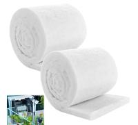 YAYODS Pack of 2 Filter Cotton Aquarium 200 x 12 x 3 cm - Thickened Filter Sponge Aquarium - Aquarium Filter Material White - Filter Fleece Aquarium - Aquarium Filter Cotton for Aquariums, Fish Ponds