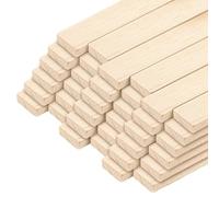 YAYODS Pack of 30 Wooden Blocks for Crafts, 20 x 3 x 1 cm, Wooden Strips, Wooden Blocks, Natural Wooden Slats, Craft Blocks, Block Man Square Wood for DIY Projects, Decoration, Model Making