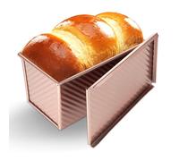 YAYODS Pullman Loaf Tin, 450g(1lb) Bread Tin with Lid, Non-Stick Loaf Pans for Toast, Sandwich, Cake, Baking
