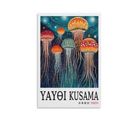 Yayoi Kusama Classic Paintings Posters Canvas Print Aesthetic Wall Art Modern Home Decor for Bedroom Living Room 24x36inch(60x90cm) Unframe-style