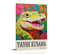 Yayoi Kusama Classic Paintings Posters Canvas Print Aesthetic Wall Art Modern Home Decor for Bedroom Living Room 12x18inch(30x45cm) Frame-style
