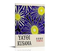Yayoi Kusama Classic Paintings Posters Canvas Print Aesthetic Wall Art Modern Home Decor for Bedroom Living Room 12x18inch(30x45cm) Frame-style