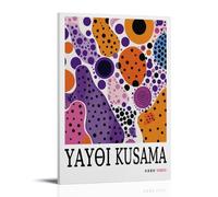 Yayoi Kusama Classic Paintings Posters Canvas Print Aesthetic Wall Art Modern Home Decor for Bedroom Living Room 08x12inch(20x30cm) Frame-style