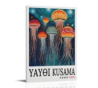 Yayoi Kusama Classic Paintings Posters Canvas Print Aesthetic Wall Art Modern Home Decor for Bedroom Living Room 24x36inch(60x90cm) Frame-style