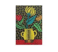 Yayoi Kusama Flowerpot Poster Decorative Painting Canvas Wall Posters And Art Picture Print Modern Family Bedroom Decor Posters 24x36inch(60x90cm)