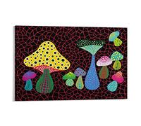 Yayoi Kusama Mushroom Poster Decorative Painting Canvas Wall Posters And Art Picture Print Modern Family Bedroom Decor Posters 12x18inch(30x45cm)