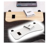YAYREC Keyboard Drawer,Desk Extender, Desk Extender Tray Computer Arm Rest Shelf Curved Keyboard Extension Platform Elbow Support(White,30x10in(75x25cm))
