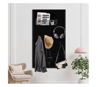 YAYREC Peg Board,Wooden Pegboard, Peg Boards for Wall Mount Metal with Hooks Garage Organizer Workbench Storage Systems for Tool(Black,60x150cm)