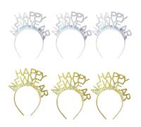 YaYuanSun Gold Silver Happy New Year Headband for Women Girls 2026 New Years Eve Headband Tiara New Years Eve Party Supplies 2026 (6)