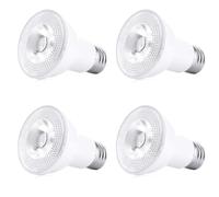 yayutelight 4-Pack PAR20 LED Bulbs, Flood Light CRI90 50W Equivalent 7W, Dimmable, 550 Lumens, E27 Base (Warm White 3000K)