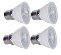 yayutelight B22 LED Light Bulbs 4-Pack, 50 Watt Equivalent Dimmable Short Neck LED Bulbs, 500LM, Efficient 5W Bright Mini Bulbs (Daylight White 6000K)