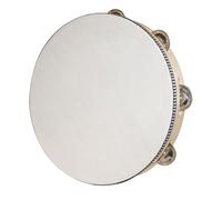 YAYUZEST Tambourine for Adults Hand Held Tambourine Drum, Wooden Tambourine Metal Jingles Percussion Single Row Hand Tambourines for Church KTV Party (10 Inch)