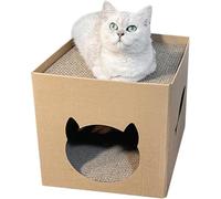 YAYY Cardboard Cat Scratching House - Indoor Cat House with Scratching Pad