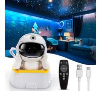 YAYZA! Galaxy Projector Star Night Light, Astronaut Space Projector, Starry Nebula Ceiling LED Lamp with Remote Control, Kids Room Timed Decor Aesthetic for Children's Day, Christmas, Birthday