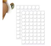 YAZANY 108pcs White Self-Adhesive Screw Hole Stickers White Screw Covers Stickers Textured Plastic Screw Hole Covers Stickers Cover the Ugly Screw Hole Stickers for Wood Furniture Cabinet Shelve Plate