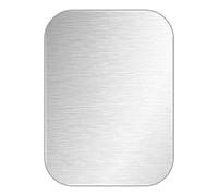 YAZANY 2Pcs Key Hole Cover Plate, Repair Escutcheon Door Lock Cover Door Plate, Blank Self Adhesive Fix Satin Stainless Steel 65 * 45mm