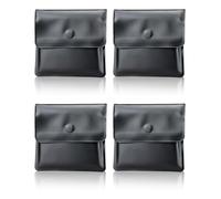 YAZANY 4 Pcs Portable Pocket Ashtrays, Portable Cigarette Ash Portable Compact and Fireproof Pocket Ashtrays Smell Proof Bag Cigarette Case Accessories Litter Tray