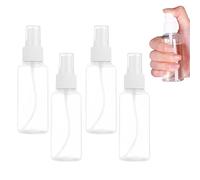 YAZANY 4 Pcs Small Spray Bottles, 25 ML Spray Bottles Transparent Refillable Containers Plastic Mini Travel Bottle for Travel Perfume Cosmetic Make-up Hair Spray and other Liquids